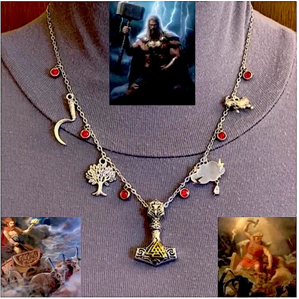 "Thor: God of Thunder" Norse Mythology Handmade Unisex Necklace, Mjolnir Hammer